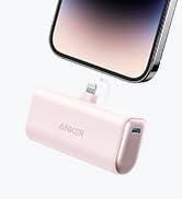 Anker Nano Power Bank with Built-in Lightning Connector, 5,000mAh MFi Certified 12W Portable Char...