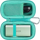 co2CREA Hard Case Compatible with Anker 621 Nano Power Bank 5,000mAh 12W Portable Charger, Green Case