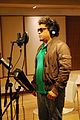 Image 16A Mexican son jarocho singer recording tracks at the Tec de Monterrey studios (from Recording studio)