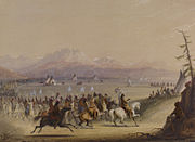 Alfred Jacob Miller Cavalcade by the Snake Indians (1858–60)