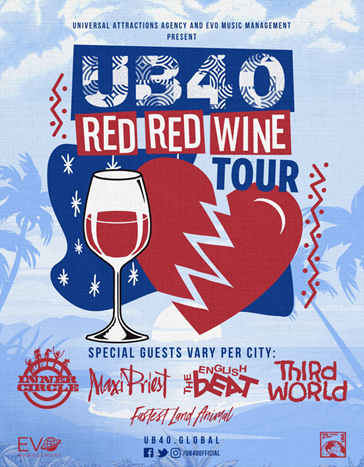 UB40 Red Red Wine Tour 2024 Tour Dates
