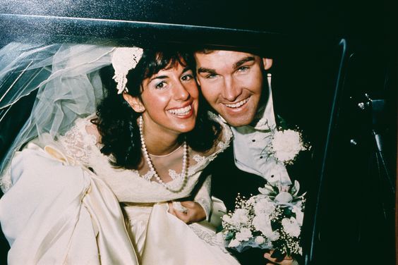 Carol and Charles Stuart on the day of their wedding, October 13, 1985