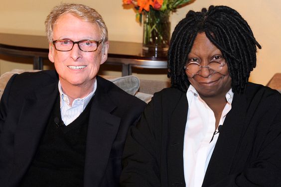 Host Whoopi Goldberg and guest Mike Nichols on "The View" in 2012.