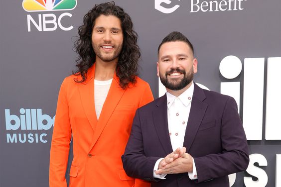 Dan Smyers and Shay Mooney of Dan + Shay attend the 2022 Billboard Music Awards at MGM Grand Garden Arena on May 15, 2022 in Las Vegas, Nevada