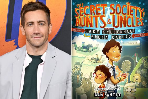 Jake Gyllenhaal attends Disney's "Strange World" Premiere at El Capitan Theatre on November 15, 2022 in Los Angeles, California, The Secret Society of Aunts & Uncles Hardcover – Picture Book, September 5, 2023 by Jake Gyllenhaal (Author), Greta Caruso (Author), Dan Santat (Illustrator)