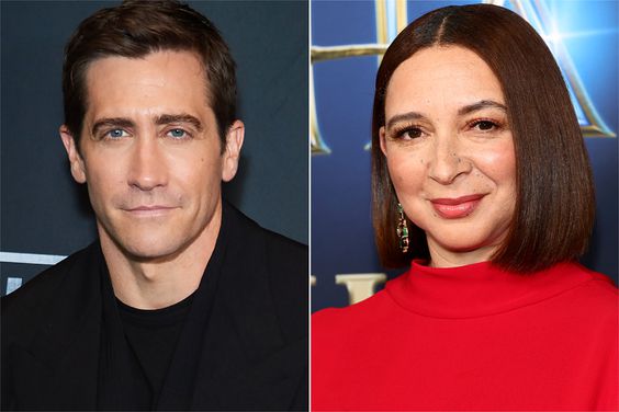 Jake Gyllenhaal attends the Los Angeles Premiere Of MGM's Guy Ritchie's "The Covenant" - Arrivals at Directors Guild Of America on April 17, 2023 in Los Angeles, California., Maya Rudolph attends Disney's "Disenchanted" Premiere at El Capitan Theatre on November 16, 2022 in Los Angeles, California.