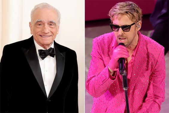 Martin Scorsese attends the 96th Annual Academy Awards on March 10, 2024 in Hollywood, California., Ryan Gosling performs 'I'm Just Ken' from "Barbie" onstage during the 96th Annual Academy Awards at Dolby Theatre on March 10, 2024 in Hollywood, California. 
