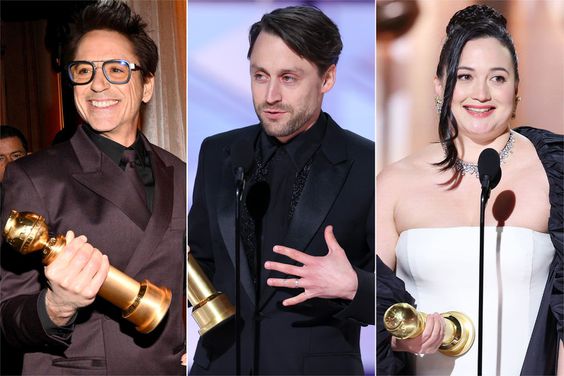 Robert Downey Jr., Kieran Culkin and Lily Gladstone golden globe winners