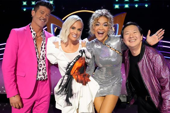 THE MASKED SINGER: L-R: Robin Thicke, Jenny McCarthy-Wahlberg, Rita Ora and Ken Jeong