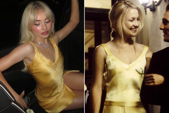 Sabrina Carpenter wears yellow dress from How to Lose a Guy in 10 days for 25th birthday