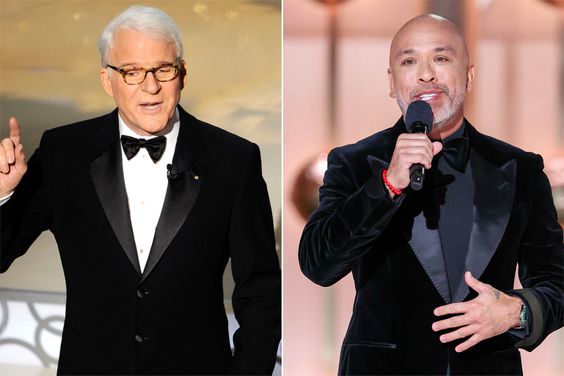 Steve Martin onstage during the 82nd Annual Academy Awards held at Kodak Theatre on March 7, 2010 in Hollywood, California. , Jo Koy speaks onstage at the 81st Golden Globe Awards held at the Beverly Hilton Hotel on January 7, 2024 in Beverly Hills, California. 